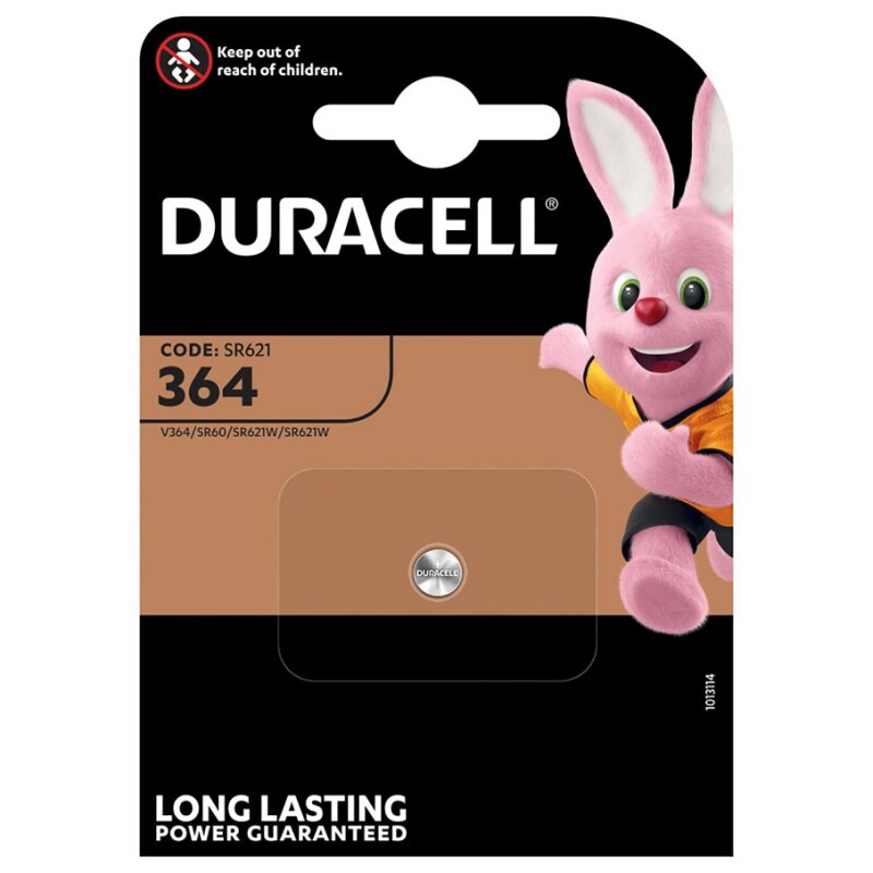 Duracell Uhrenbatterie D364 AgO 1,55V 20mAh Blister von Duracell