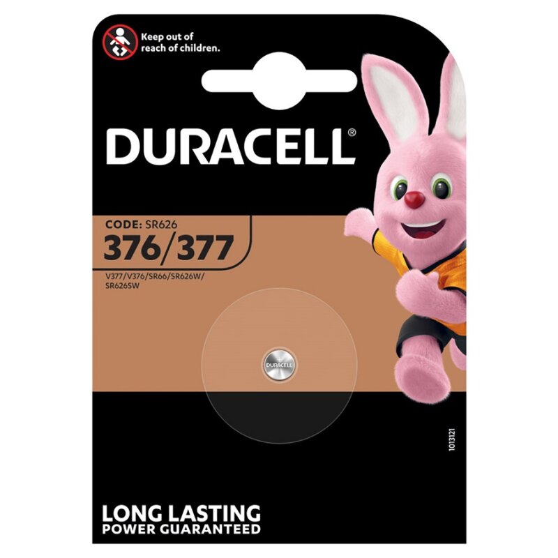 Duracell Uhrenbatterie D377 1,55V 28mAh AgO 1er Blister von Duracell