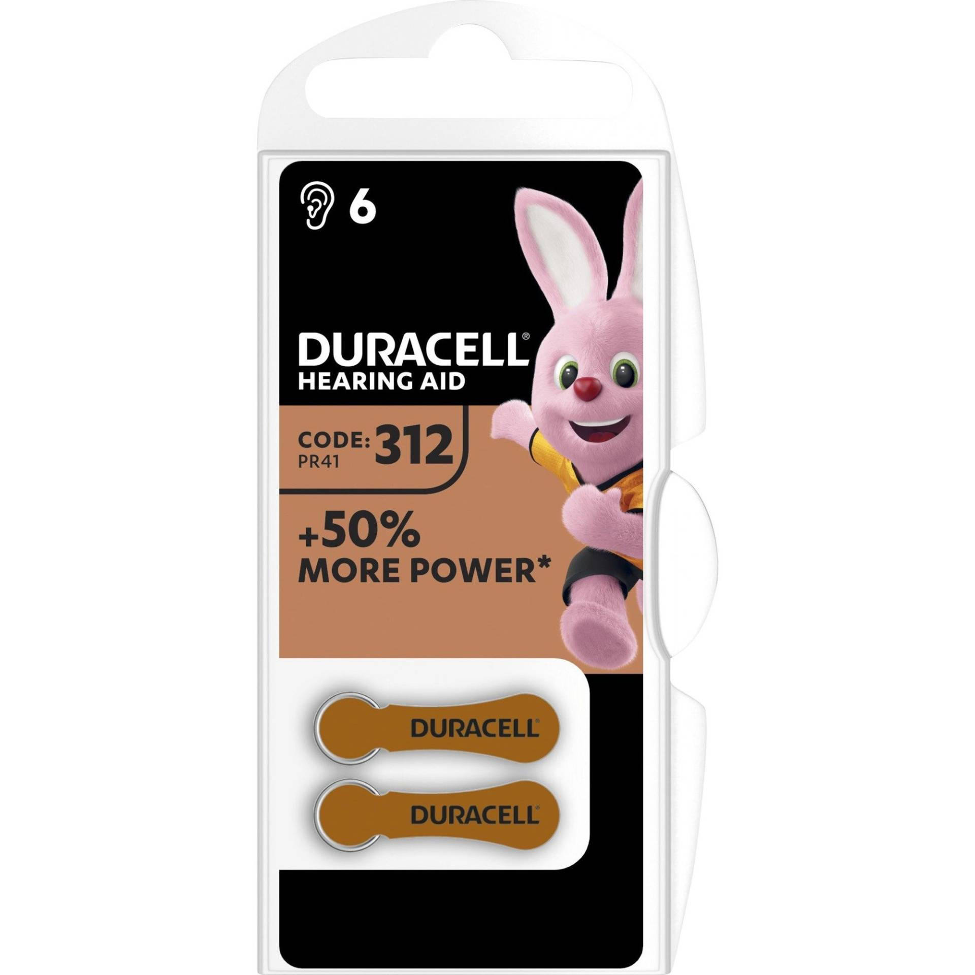 Hearing Aid 312, Batterie von Duracell