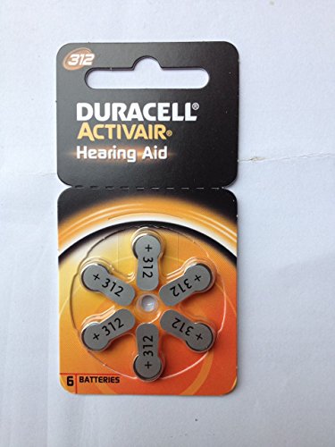 Hörgeräte-Zellen - Duracell Knopfzelle Zink-Luft - V312 von Duracell