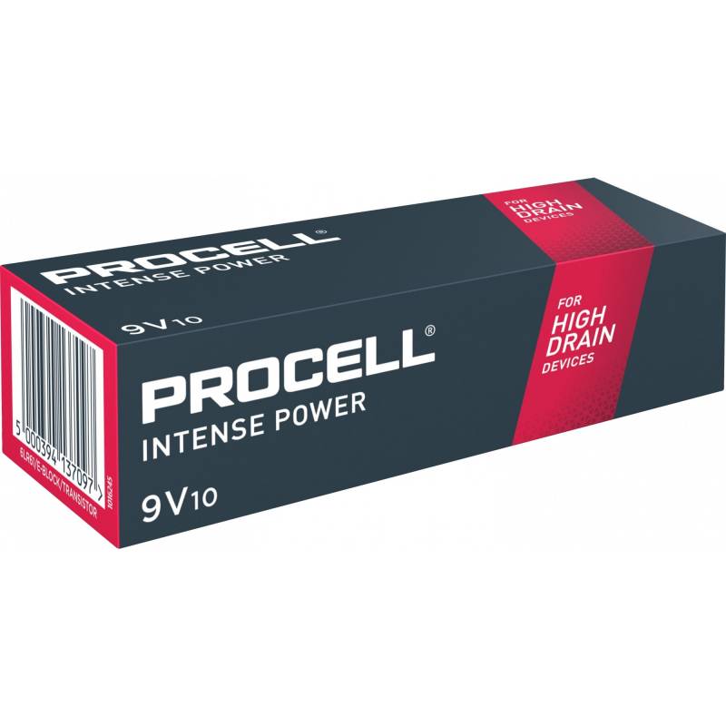Procell Alkaline Intense Power 9V, Batterie von Duracell