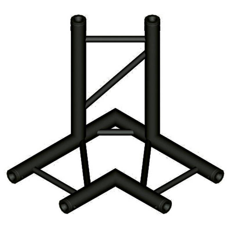 Duratruss DT 32/2-C31H-LD90 black 90° 3-Way Coupler von Duratruss