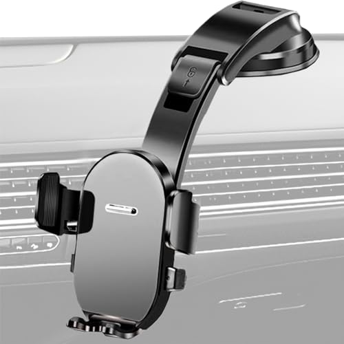 Duroecsain Saugnapf -Telefonhalter, Saugmontage | Saugauto -Telefon Mount Ständer | 360 Grad Einstellbarer mobiler Ständer, starker Saugnapfbecher für die meisten Smartphones, LKW -Zubehör von Duroecsain