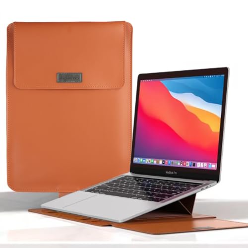 Schlank Hülle Tasche mit Ständer für MacBook Air M3 13.6 (2024-2022), Air 13 (2020-2018), Pro 14 (2023-2021), Pro 13 (2022-2016), 13-14 Zoll Sleeve von Duronge