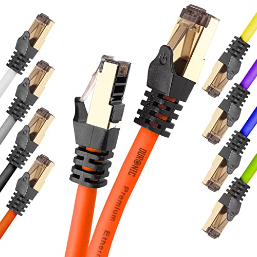 Duronic CAT8 OE 5 m Ethernet-Kabel | 40 Gbps Netzwerkabel | RJ45 Gigabit LAN Kabel Cat 8 | Patch Kabel 2000 MHz S/FTP Schirmung | TV Streaming Router Modem Switch Internetkabel 10 100 1000 Mbit von Duronic