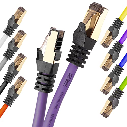Duronic CAT8 PE 1,5 m Ethernet-Kabel | 40 Gbps Netzwerkabel | RJ45 Gigabit LAN Kabel Cat 8 | Patch Kabel 2000 MHz S/FTP Schirmung | TV Streaming Router Modem Switch Internetkabel 10 100 1000 Mbit von Duronic