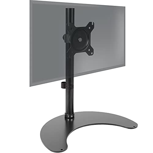 Duronic DM15D1 Monitorfuß, Standfuß für 13-32 Zoll Bildschirm, Höhenverstellbar, 8kg Belastbarkeit, VESA 75/100, Neigungswinkel (-) 15°, Drehbar um 360°, Monitorständer aus Stahl, Pivot von Duronic