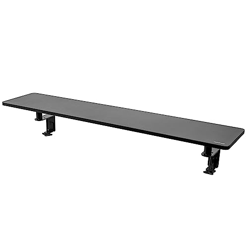 Duronic DMR01 Monitorständer | Ständer mit 117 x 25 cm Fläche | Bis 15kg | Monitorregal zum Festklemmen an Tischkante | Ergonomischer Bildschirmständer Schreibtisch | Bildschirm, Monitor und Laptop von Duronic