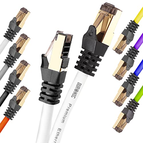 Duronic Ethernet-Kabel CAT8 WE 3 m 2 GHz 2000 MHz Geschwindigkeit 40 Gbps S/FTP Netzwerkkabel LAN Internet Network RJ45 geschirmt | Hohe Bandbreite und schnelle Datenübertragung | vergoldete Kontakte Duronic Ethernet-Kabel CAT8 WE 3 m 2 GHz 2000 MHz Geschwindigkeit 40 Gbps S/FTP Netzwerkkabel LAN Internet Network RJ45 geschirmt | Hohe Bandbreite und schnelle Datenübertragung | vergoldete Kontakte von Duronic