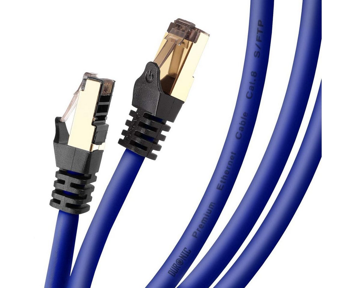 Duronic LAN-Kabel, CAT8 BE 1,5 m Ethernet-Kabel, 40 Gbps Netzwerkabel, RJ45 LAN Kabel von Duronic