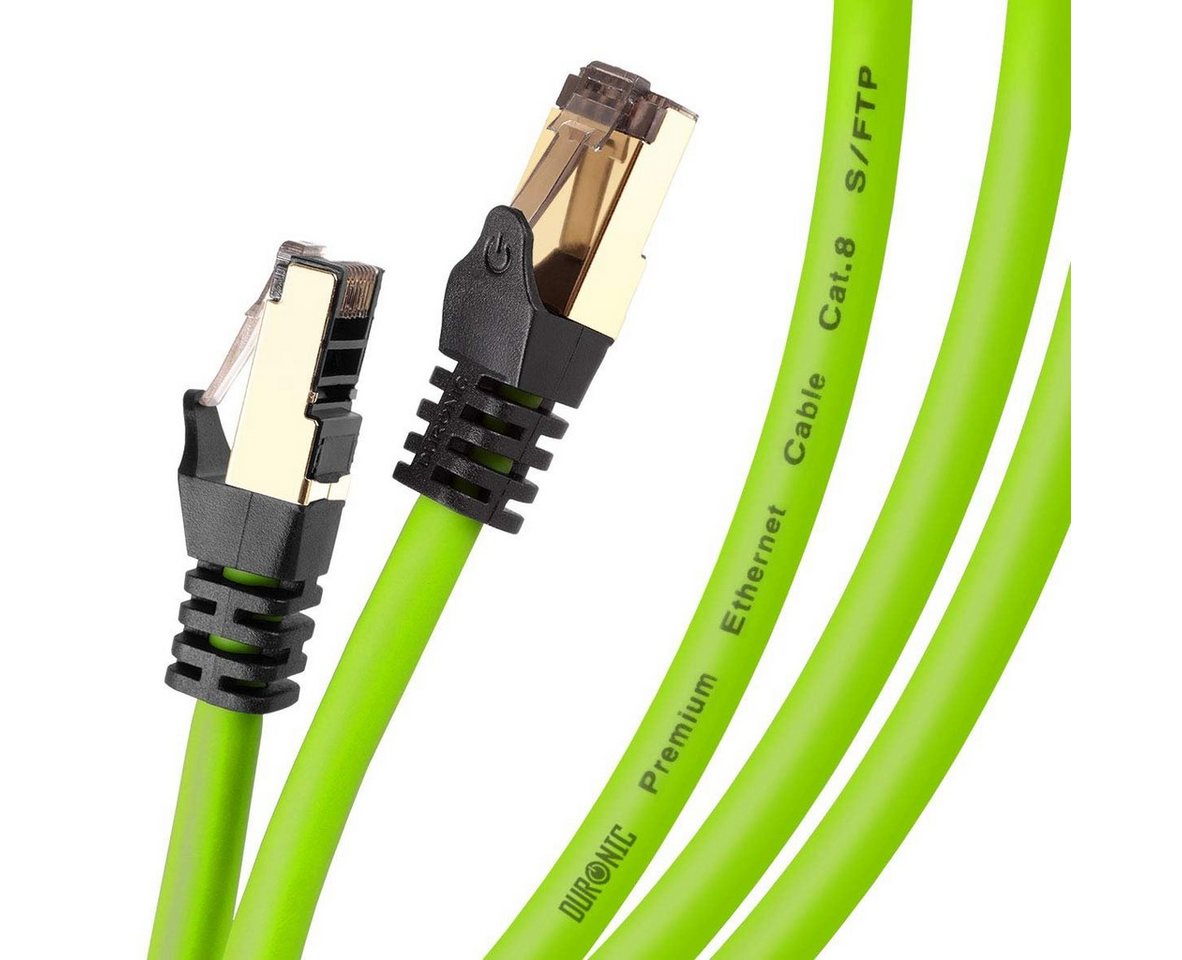 Duronic LAN-Kabel, CAT8 GN 1,5 m Ethernet-Kabel, 40 Gbps Netzwerkabel, RJ45 LAN Kabel von Duronic