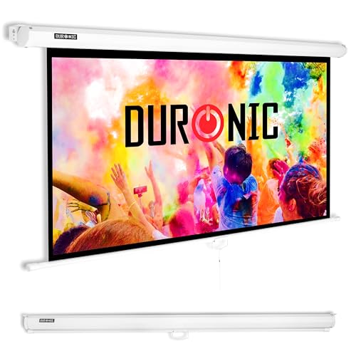 Duronic MPS90 16:9 WE Beamer Leinwand | 90 Zoll Projektor Leinwand | 16:9 Heimkino | Gain +1 Rolloleinwand für Wand- oder Deckenmontage | 4K UHD, 3D, Full HD 1080p | Kompakte Projektionsleinwand Weiß Duronic MPS90 16:9 WE Beamer Leinwand | 90 Zoll Projektor Leinwand | 16:9 Heimkino | Gain +1 Rolloleinwand für Wand- oder Deckenmontage | 4K UHD, 3D, Full HD 1080p | Kompakte Projektionsleinwand Weiß von Duronic