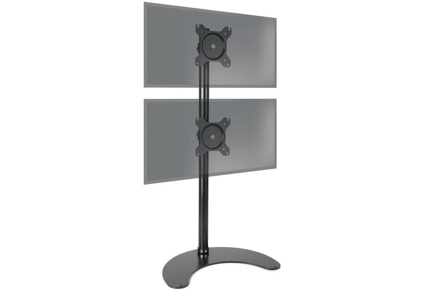 Duronic Monitor-Halterung, (DM15D2V2 Monitorhalterung, Montiorständer mit Standfuß für 2 32 Displays, VESA 75/100, Belastbarkeit 8 kg, Höhenverstellbar, Neigbar -15° bis +15°, Drehbar 360°, Vertikale Ausrichtung)" von Duronic