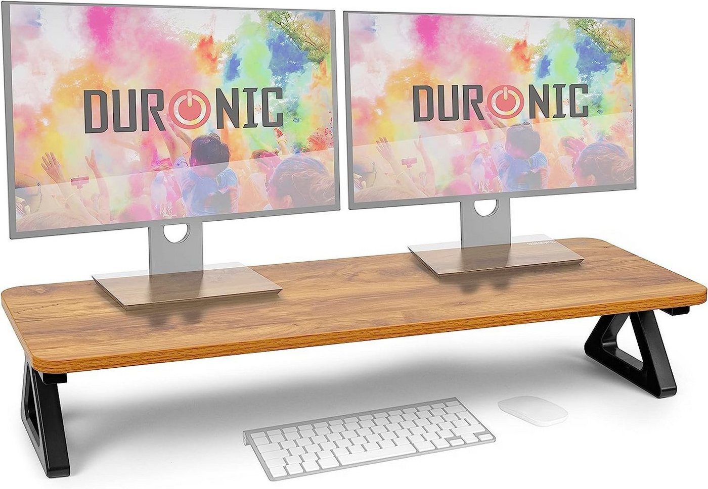 Duronic Monitorständer, (DM06-2 AO Monitorständer, 82 x 30 cm Fläche, Bis 10kg, 16 cm Höhe) von Duronic