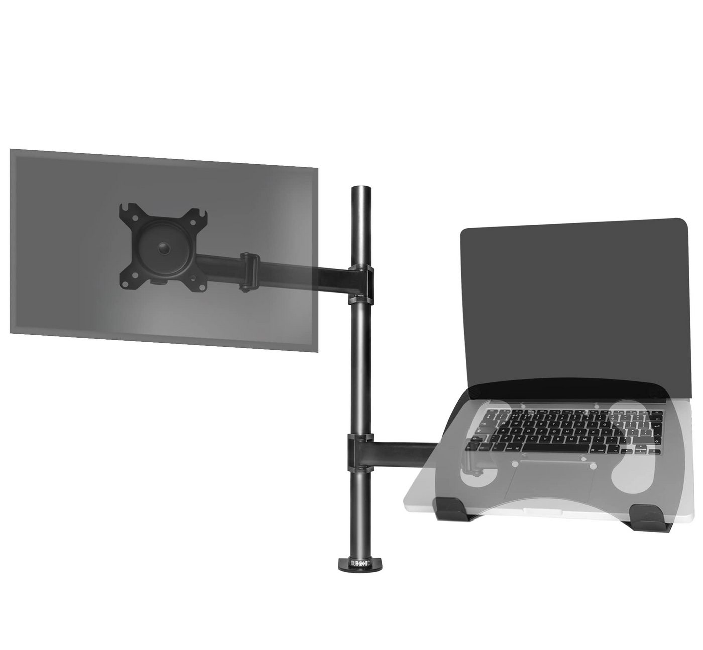 Duronic Monitorständer, (DM25L1X1 Monitorhalterung, Tischhalterung, Plattform für PC und Laptop, Monitorarm in jede Richtung einstellbar, 13-27 Zoll, Universell kompatibel mit VESA 75 * 100-Bildschirmen) von Duronic