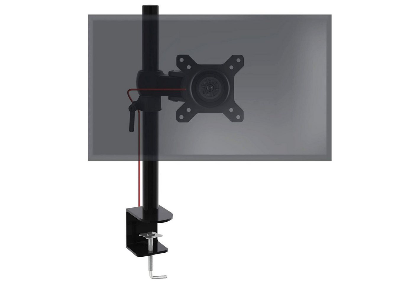Duronic Monitorständer, (DM351X1 Monitorarm, Monitor Halterung Bildschirme bis 27 Zoll, LCD LED Display Ständer bis 10 kg, Höhenverstellbar, Neigbar -15° bis +15°, Drehbar 360°, Monitorhalterung Arm VESA)" von Duronic