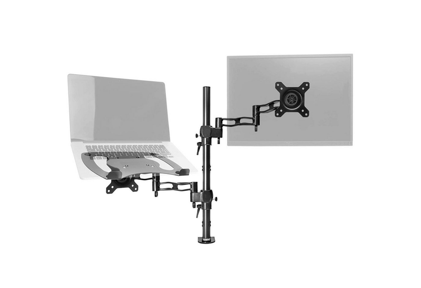 Duronic Monitorständer, (DM35L1X1 Monitorhalterung, Tischhalterung, Plattform für PC und Laptop, Monitorarm in jede Richtung einstellbar, 13-27 Zoll, Universell kompatibel mit VESA 75 * 100-Bildschirmen) von Duronic