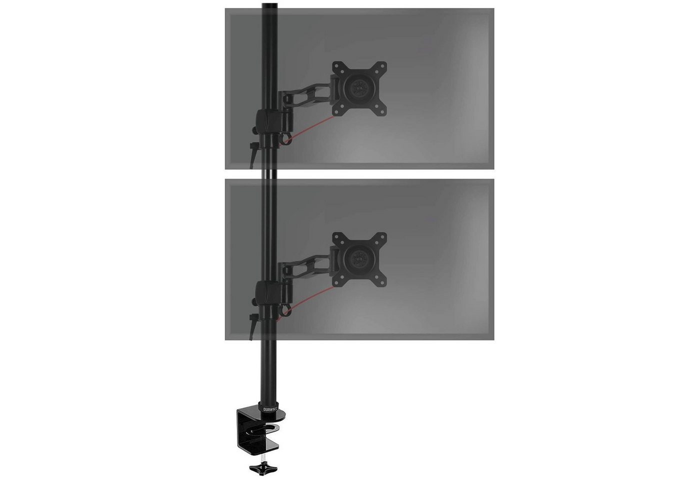 Duronic Monitorständer, (Monitorarm, Vertikale Monitor Halterung 2 Bildschirme bis 27" Zoll) von Duronic