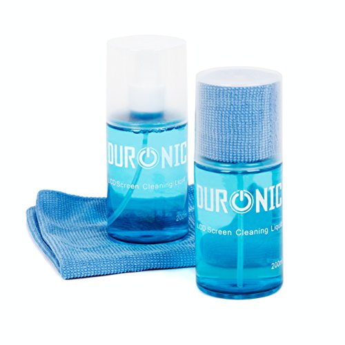 Duronic SCK102 Duo Bildschirmreiniger mit Mikrofasertuch | 2 x 200 ml Displayreiniger für Monitore, Smartphones und Tablets | Screen Cleaner für LCD und OLED | Auch als Glasreiniger geeignet von Duronic