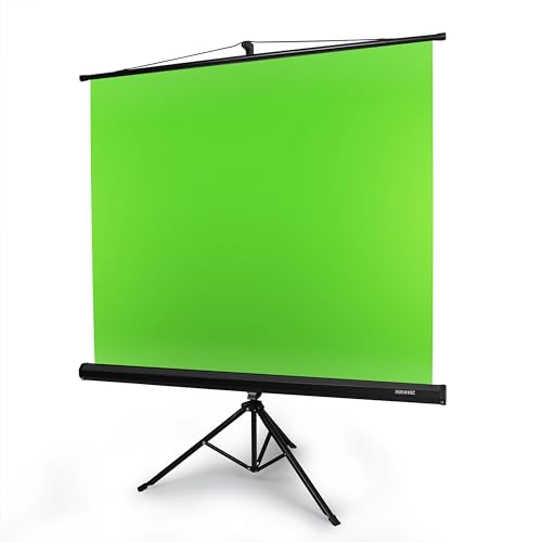 Duronic TPS13 GN Green Screen | 130 x 150 cm Chroma-Key-Panel | Faltenfreie Leinwand für Streaming, Videokonferenz und Fotostudio | Grüner Greenscreen ideal für Schreibtisch Hintergrund bei Streamer von Duronic