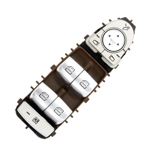 Fensterheber Elektrischer Fensterheberschalter Für C-Klasse W205 S205 X253 C160 C180 C200 C300 C350 C63 GLC 260 GLC 300 2059056811 Schalter(Brown) von Dusibulv