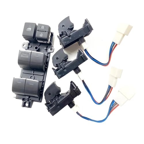 Fensterheber Links Fahren Hintergrundbeleuchtung Upgrade Für RAV4 RAV 4 CHR Power Fensterheber Schalter Taste Für Corolla Für Camry 2018-2023 Schalter(Blanc) von Dusibulv