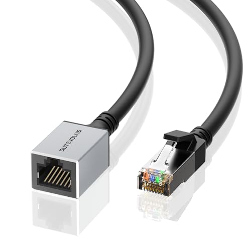 Dutevolns Cat 6 Ethernet Verlängerungskabel 0.5 M, Netzwerk Stecker und Buchse Kabel, RJ45 Verlängerungskabel, passend für Gigabit LAN Kabel von MC, PC, Router und Modem von Dutevolns