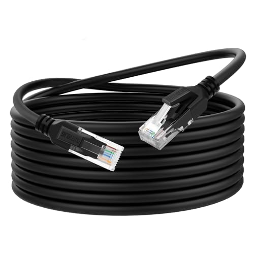 Dutevolns Liquid Silikondraht Cat 6 Netzwerkkabel Ethernet Kabel 3 M, Ultraflexibler & Dünn LAN Ethernet Kabel bis zu Hochgeschwindigkeit 10Gbit/s, 550 MHz, für Mac, PC, Router, Ps4/5 (Schwarz) von Dutevolns