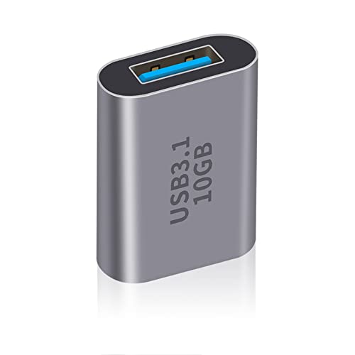 Duttek 10Gbps USB C Buchse auf USB Buchse Adapter 3.1 Gen2, USB 3.1 A auf USB Typ C OTG Adapter für USB 3.0, unterstützt Video und Audio für MacBook, iPhone, Hubs, 1 Stück von Duttek