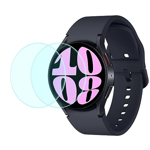 Duttek [2er Pack] Kompatibler Bildschirmschutz für Samsung Galaxy Watch 5/6 40mm, [Luftblasenfrei] [Kratzfest], 9H Härte gehärtetes Glas Bildschirmschutzfolie für Galaxy Watch 6/5(40mm) Smartwatch von Duttek