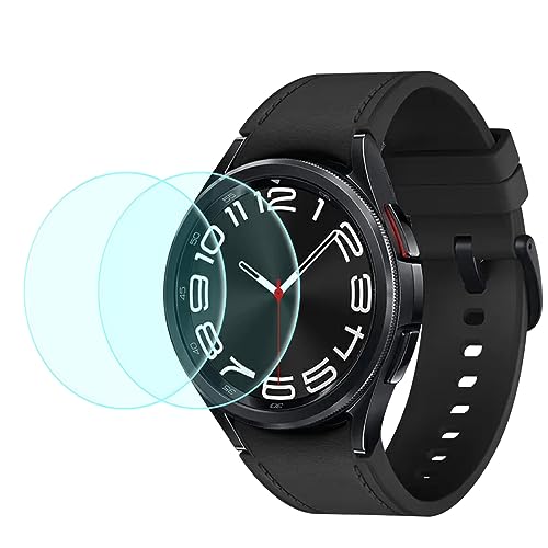 Duttek [2er Pack] für Samsung Galaxy Watch 6 Classic 43mm Displayschutzfolie aus gehärtetem Glas, [Anti-Kratz] 9H Ultradünnes gehärtetes Glas für Samsung Galaxy Watch 6 Classic 43mm von Duttek