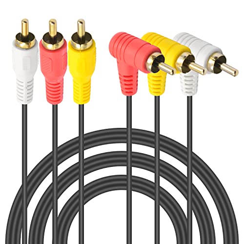Duttek 3 RCA auf 3 Cinch-Kabel, 3 Cinch-Kabel, Stecker auf Stecker, Cinch-Splitter, Composite-Video-Audio-A/V-AV-Kabel, geeignet für 3 Cinch-Anschlüsse zwischen dem Audiosignal oder von Duttek