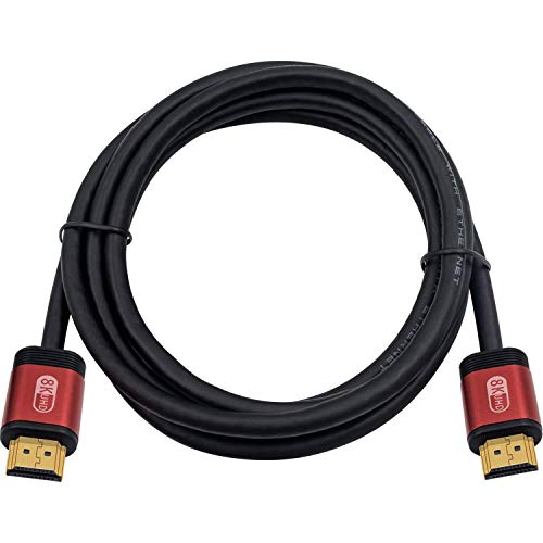 Duttek 8K HDMI Kabel, HDMI 2.1 Ultra HD Kabel, High-Speed-Kabel, 48 Gbit/s, unterstützt 8K @ 60 Hz, 4K @ 120 Hz, kompatibel mit Fire TV, 3D-Unterstützung, Ethernet-Funktion, 8K UHD, etc. (2 m) von Duttek