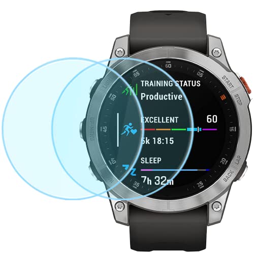 Duttek Displayschutz aus gehärtetem Glas für Garmin Epix Gen 2 Smartwatch 2.5D ultradünn 9H Härte kratzfest gehärtetes Glas Displayschutzfolie (2 Stück) von Duttek