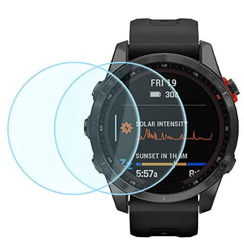 Duttek Displayschutz aus gehärtetem Glas für Garmin Fenix 7S Smartwatch 2,5D ultradünn 9H Härte kratzfest gehärtetes Glas Displayschutzfolie (2 Stück) von Duttek