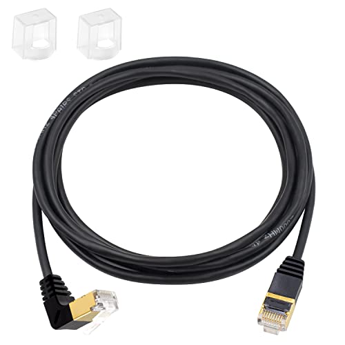 Duttek Ethernet Kabel Cat 8,Netzwerkkabel 2m support 40Gbps 2000 MHz,RJ45 up angle auf Stecker, RJ45 Ethernet Kabel,Cat 8 Netzwerkkabelfür Laptop,Switch,Desktop.etc von Duttek