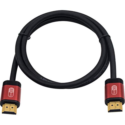 Duttek HDMI Kabel 8K, 8K HDMI Kabel 2.1, High Speed Kabel, 48 Gbit/s, unterstützt 8K@60 Hz, 4K@120 Hz, kompatibel mit Fire TV, 3D Unterstützung, Ethernet Funktion, 8K UHD, etc. (1 m) von Duttek