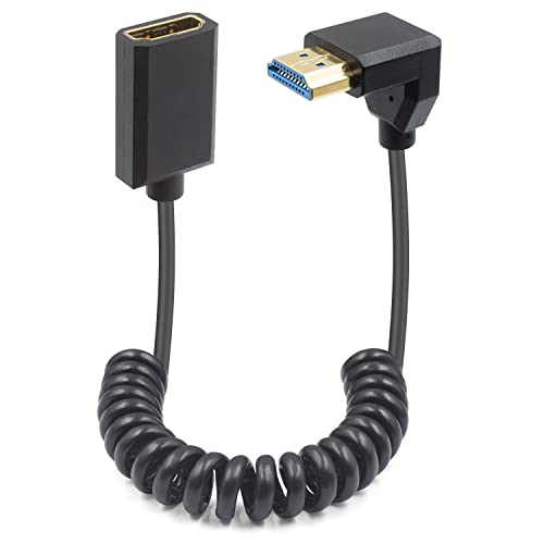 Duttek HDMI auf HDMI 2.1 Spiralkabel, 1,2 m, extrem dünn HDMI 2.1 kabel, unterstützt 8K @ 60Hz, 4K @ 120Hz, kompatibel mit Dolby Vision: Xbox/PS4/PS5/Apple TV/4K Roku/Fire TV/Sony/LG/Samsung (Down) von Duttek