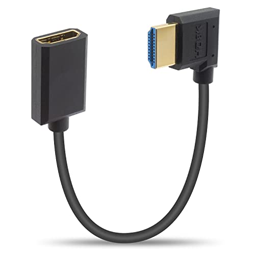 Duttek HDMI auf HDMI Extender Kabel 0,3 m, HDMI 2.1ultra Highspeed 48 Gbps, unterstützt 8K @ 60Hz, 4K @ 120Hz, kompatibel mit Dolby Vision: Xbox, PS4, PS5, Apple TV, 4K Roku, Fire TV, Sony(Right) von Duttek