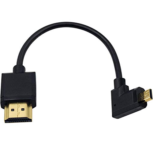 Duttek HDMI auf Micro HDMI Kabel, extrem schlankes und flexibles Micro HDMI Stecker auf HDMI Stecker, unterstützt 1080P, 4K, 3D für GoPro Hero 8/7 Schwarz, Sony A6500/A7, Canon Kamera, etc. von Duttek