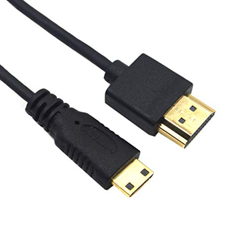 Duttek Mini HDMI auf HDMI Kabel, HDMI auf Mini HDMI Kabel, Ultra dünn, HDMI Stecker auf Mini HDMI Stecker unterstützt 4K Ultra HD, 1080p, 3D, für Projektor,Camcorder (HDMI 2.0)1 Meters von Duttek