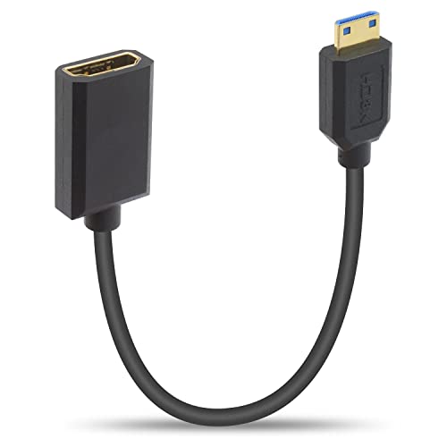 Duttek Mini HDMI auf HDMI Verlängerungskabel 2.1 Kabel 0,3 m, HDMI 2.1ultra High-Speed 48 Gbit/s, unterstützt 8K @ 60 Hz, 4K @ 120 Hz, kompatibel mit Raspberry Pi Zero W, Camcorder, Grafikkarte von Duttek