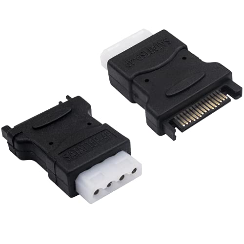 Duttek Molex auf Sata Netzadapter, 4 polige IDE Molex auf Sata 15 polige Stecker, Adapter Konverter für SATA Stromkabel, Anschluss von PC-Stromkabeln, HHD/SSD/DVD RW/Festplatte, 2 Stück Duttek Molex auf Sata Netzadapter, 4 polige IDE Molex auf Sata 15 polige Stecker, Adapter Konverter für SATA Stromkabel, Anschluss von PC-Stromkabeln, HHD/SSD/DVD RW/Festplatte, 2 Stück von Duttek