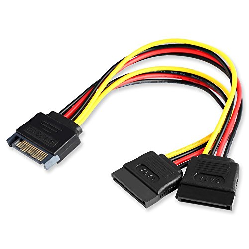 Duttek SATA auf Dual SATA Y-Stromkabel, Splitter-Kabel, Festplatte, HDD, SSD, 20 cm von Duttek