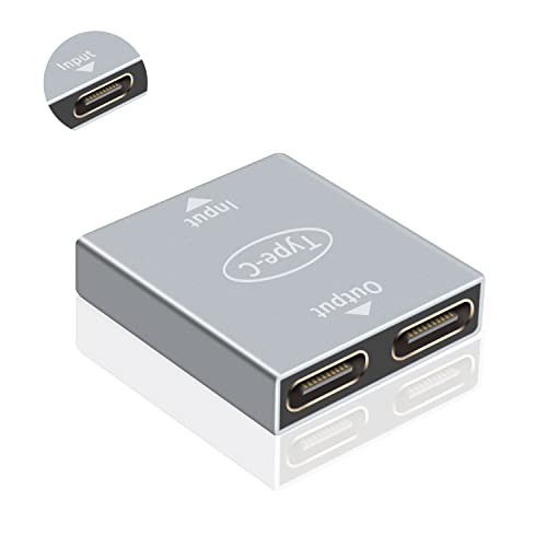 Duttek USB C Splitter, USB Typ C 1 auf 2 Splitter, USB C Buchse Adapter, Dual USB C Ladegerät unterstützt PD Schnellladung, kompatibel mit den meisten Android oder Typ USB C Smartphones von Duttek