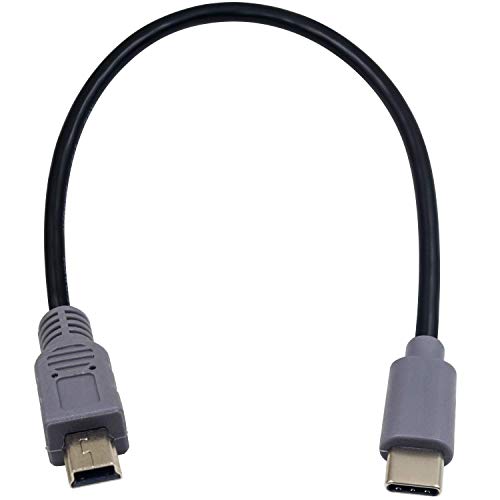 Duttek USB C auf Mini USB OTG Kabel, USB Typ c männlich zu Mini USB 5pin Stecker unterwegs Daten-Konverter Adapter OTG Kabel, für MacBook, iMac Pro, Chromebook Pixel 10 inch/25 cm von Duttek