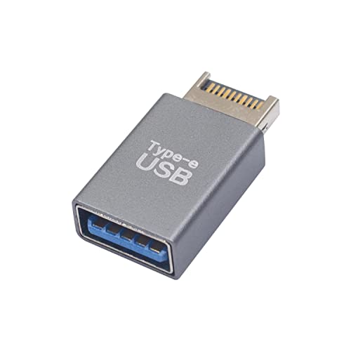 Duttek USB Frontpanel Adapter, High Speed USB 3.1 Typ E auf USB 3.0 Adapter Konverter, 10Gbps Typ E Stecker auf USB 3.0 Buchse Motherboard interner Adapter für Computer von Duttek