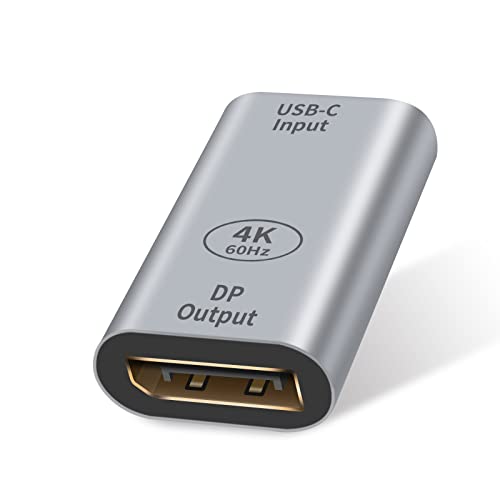 Duttek USB Typ C auf Displayport Adapter, USB 3.1 USB C Buchse auf Displayport Buchse unterstützt 4K @ 60Hz, Displayport auf USB C Adapter kompatibel mit Notebook, Projektor, TV, Computer, Monitor. von Duttek