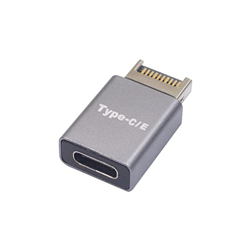 Duttek USB Type E Front Adapter, 10Gbps Typ E auf USB C Adapter Konverter, High Speed 3.1 USB Typ E Stecker auf Typ C Buchse Motherboard interner Adapter für Computer von Duttek