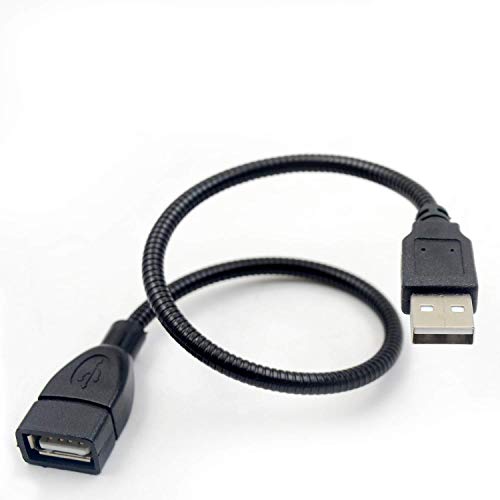 Duttek USB Verlängerungskabel, USB Kabel Verlängerung Stecker auf Buchse Adapter Kabel für die Datensynchonisation Flexible Verlängerung Schwanenhals Kabel 30 cm/11.8 Inch von Duttek